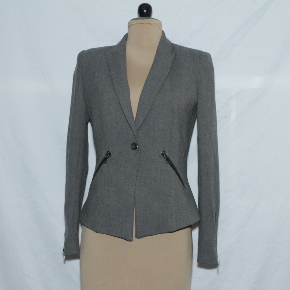 Zara - Grey Button Blazer/Jacket - image 1